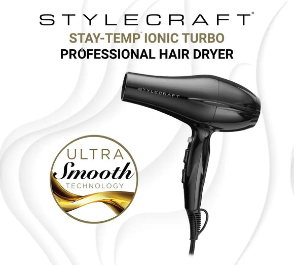 Stylecraft Stay Temp Ionic Turbo Hair Dryer