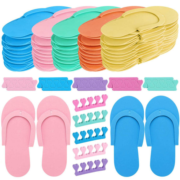 Disposable Foot Slipper 12ct, Toe Separator 12ct - Salon Accessories