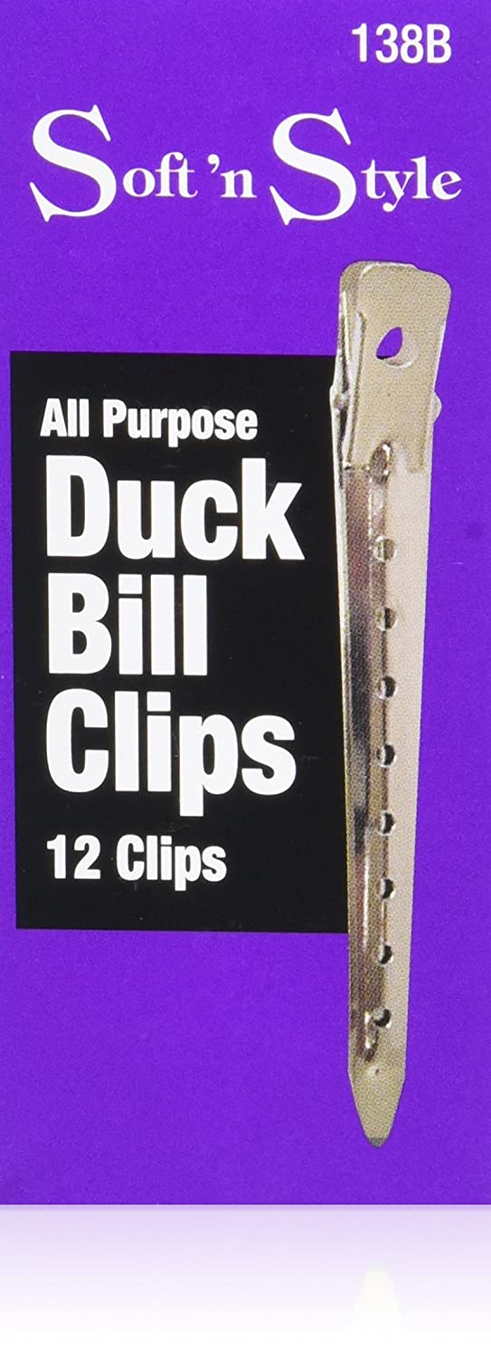 Soft n Style Duck Bill Clips 12 pack - Salon Accessories